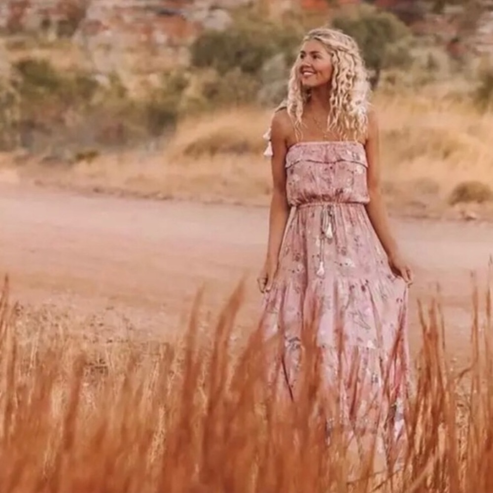 NEW Boho Floral Print Cami Maxi Dress